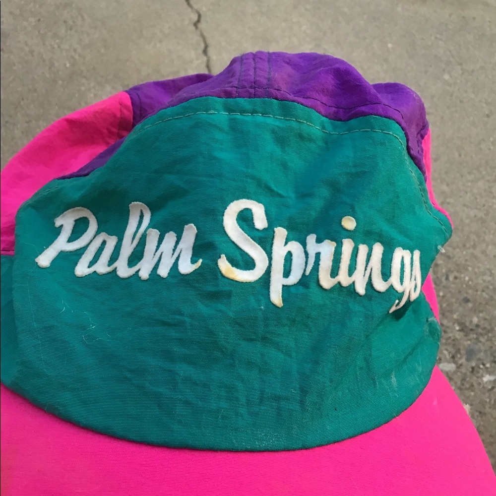 Vintage Palm Springs Hat Bright Colors